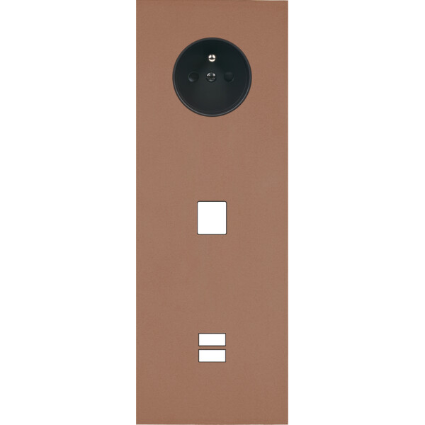 Façade Désir Moka Mat Triple Verticale PC M1 U1 - Modelec - 384825