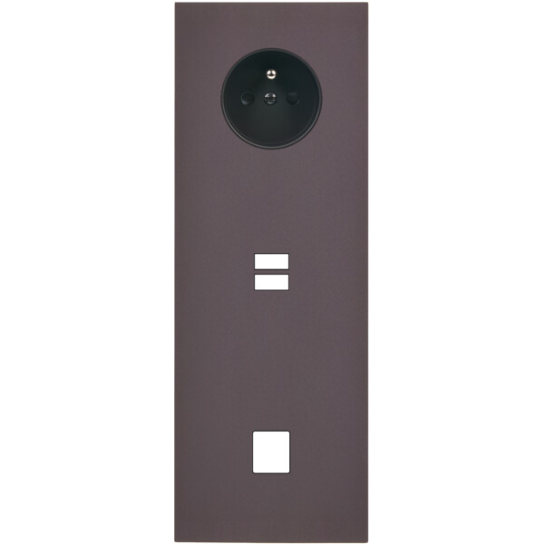 Façade Désir Anthracite Mat Triple Verticale PC U1 M1 - Modelec - 385819