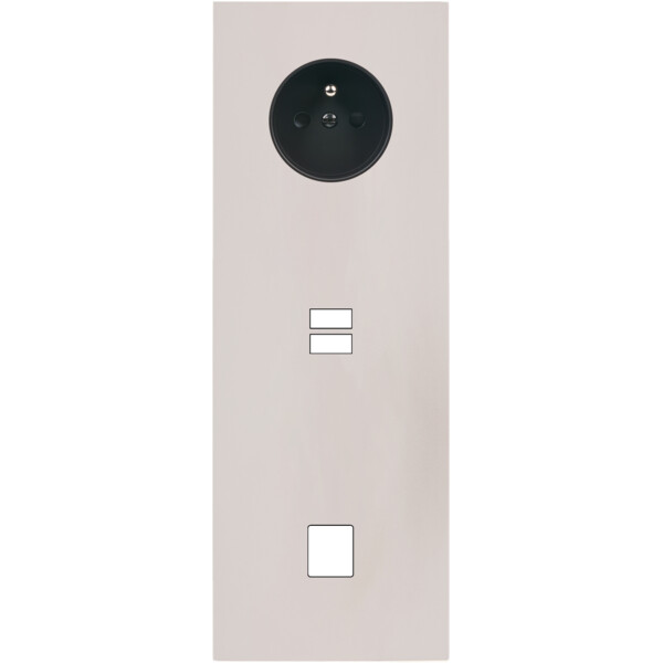 Façade Désir Gris Perle Mat Triple Verticale PC U1 M1 - Modelec - 385823