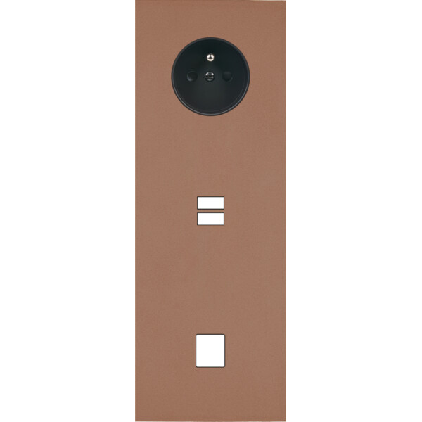 Façade Désir Moka Mat Triple Verticale PC U1 M1 - Modelec - 385825