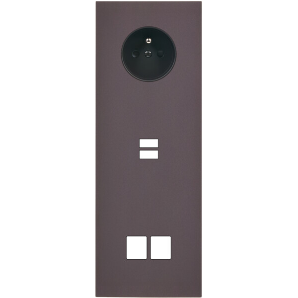 Façade Désir Anthracite Mat Triple Verticale PC U1 M2 - Modelec - 386819