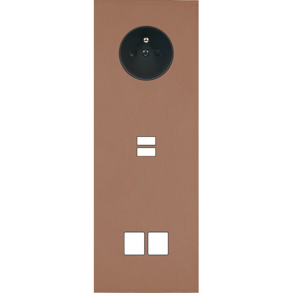Façade Désir Moka Mat Triple Verticale PC U1 M2 - Modelec - 386825