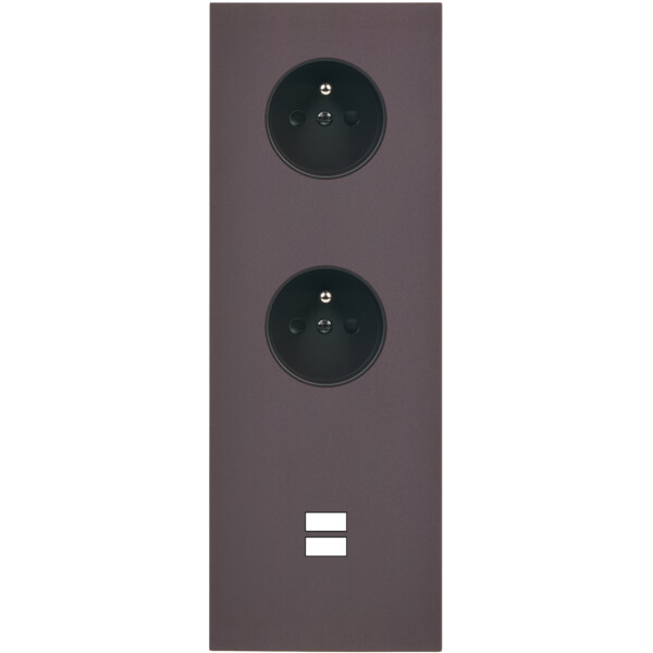 Façade Désir Anthracite Mat Triple Verticale PC Pc U1 - Modelec - 387819