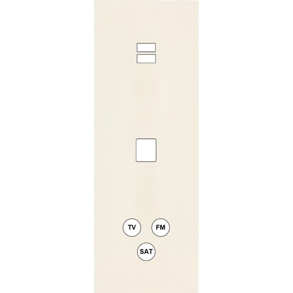 Façade Désir Ivoire Mat Triple Verticale U1 M1 C3 - Modelec - 388821