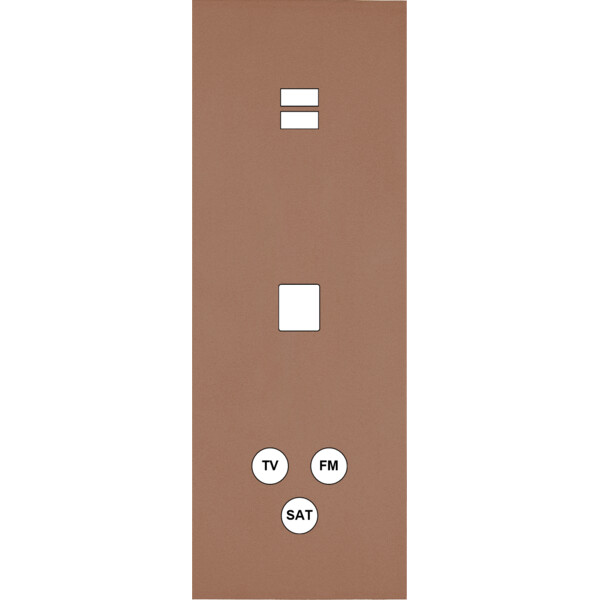Façade Désir Moka Mat Triple Verticale U1 M1 C3 - Modelec - 388825