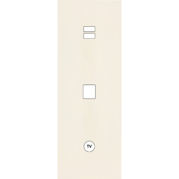 Façade Désir Ivoire Mat Triple Verticale U1 M1 C1 - Modelec - 389821