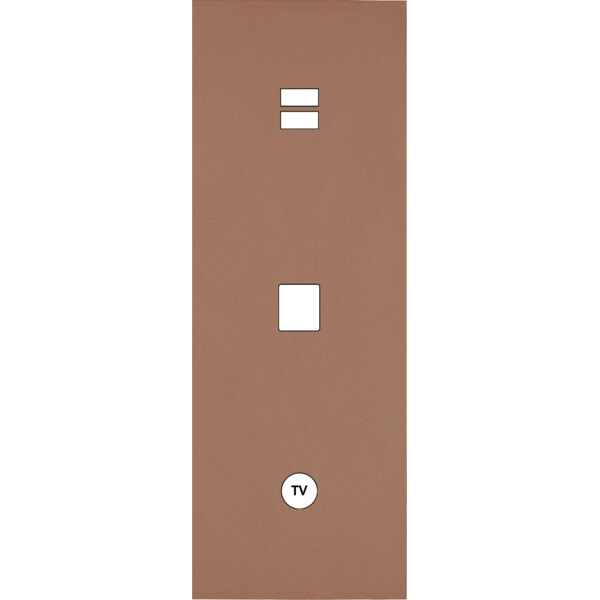 Façade Désir Moka Mat Triple Verticale U1 M1 C1 - Modelec - 389825