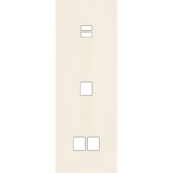 Façade Désir Ivoire Mat Triple Verticale U1 M1 M2 - Modelec - 390821