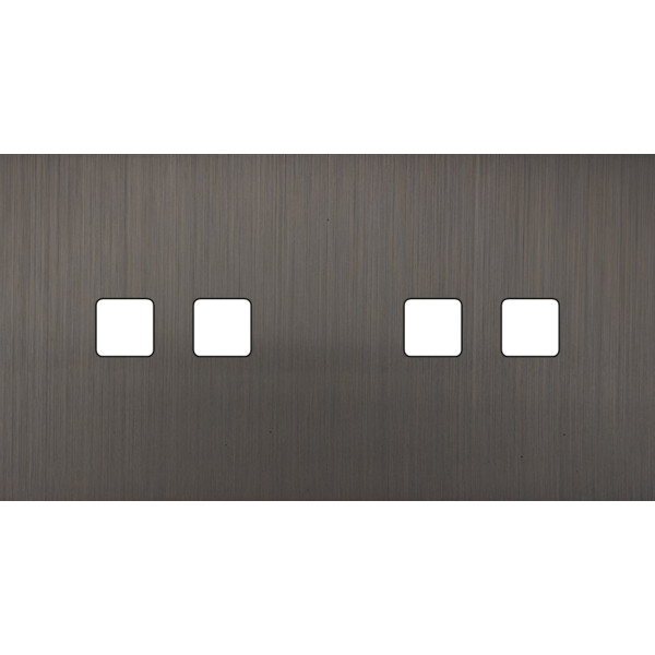 Façade Empreintes PLAN Canon de Fusil Double Horizontale 2 boutons 2 boutons M - Modelec - 174474M-E0