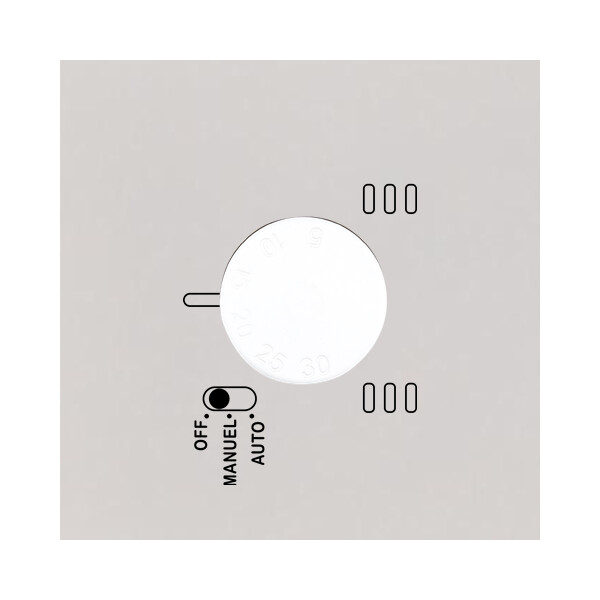 Façade Empreintes PLAN Blanc Simple Thermostat, magnétique - Modelec - 187471M-E0