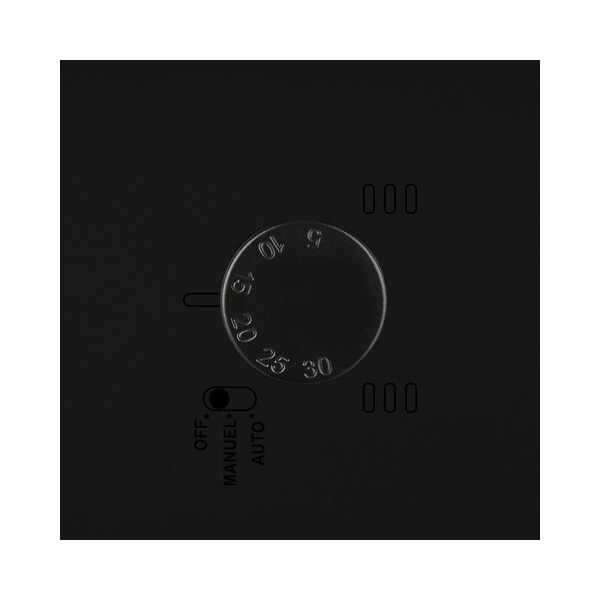 Façade Empreintes PLAN Noir Simple Thermostat, magnétique - Modelec - 187472M-E0