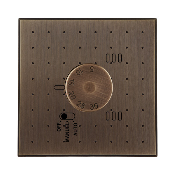 Façade Empreintes POINT Vieux Bronze Simple Thermostat, magnétique - Modelec - 187477M-E4