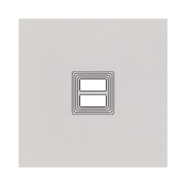 Façade Empreintes VOLUME Blanc Simple Chargeur USB, magnétique - Modelec - 189471M-E1