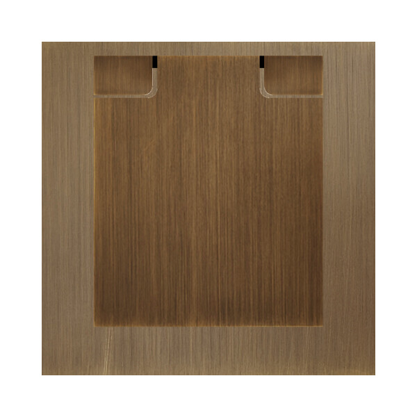 Façade Empreintes PLAN Vieux Bronze Simple Prise Schuko à clapet, magnétique - Modelec - 190477M-E0CLK