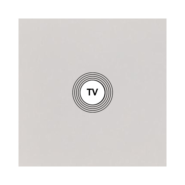 Façade Empreintes VOLUME Blanc Simple Prise TV, magnétique - Modelec - 194471M-E1