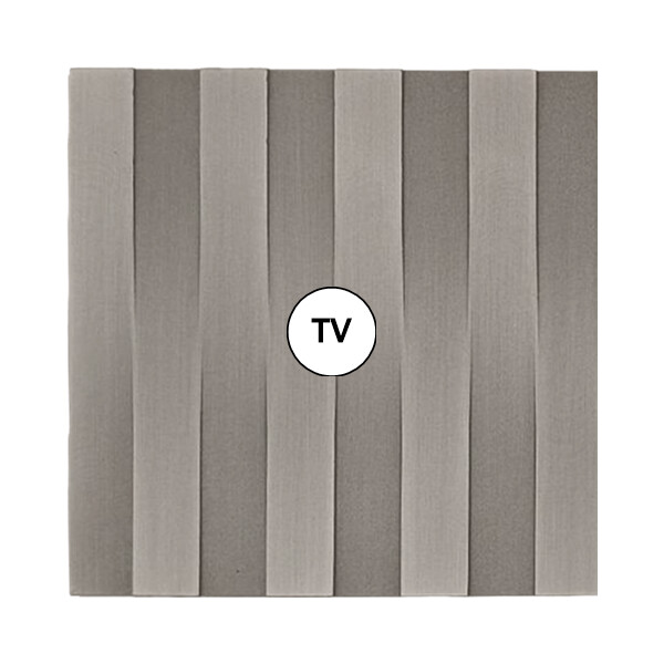 Façade Empreintes LIGNE Nickel Satiné Simple Prise TV, magnétique - Modelec - 194478M-E5