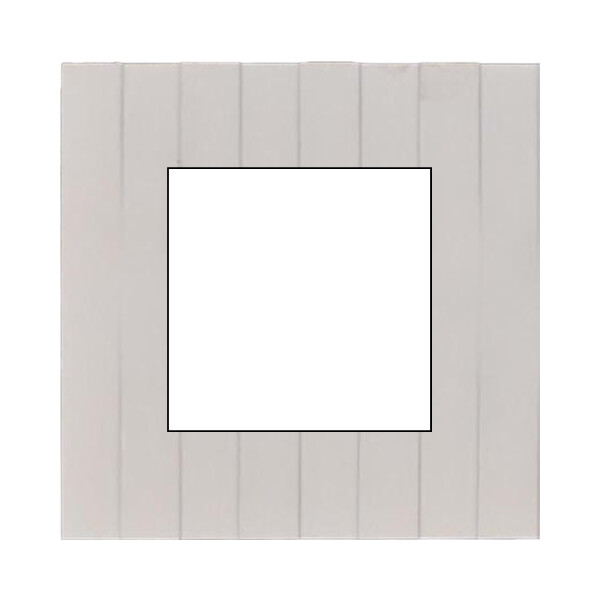 Façade Empreintes LIGNE Blanc Simple pour Détecteur de présence ou prise interna - Modelec - 199471M-E5