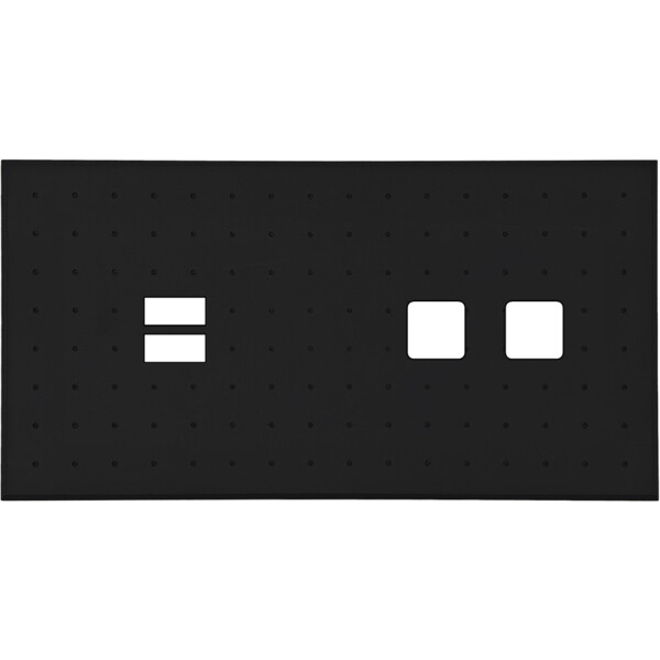 Façade Empreintes POINT Noir Double Horizontale Chargeur USB 2 boutons carrés M - Modelec - 229472M-E4
