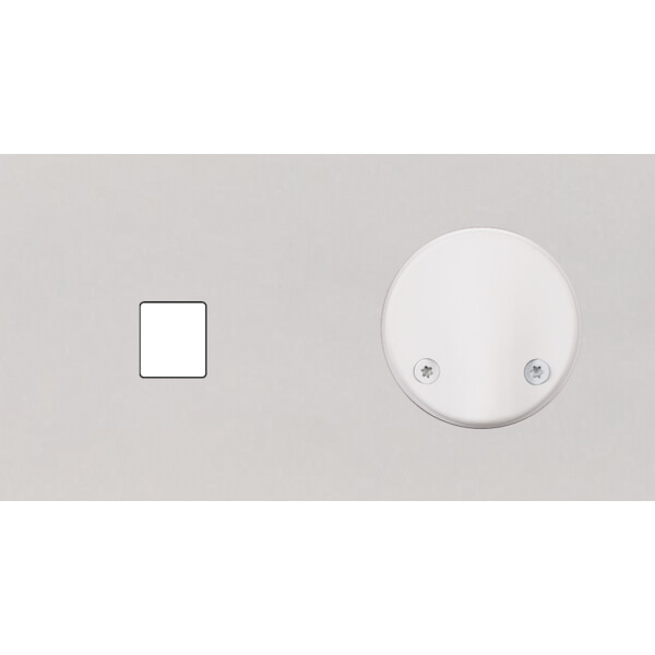 Façade Empreintes PLAN Blanc Double Horizontale Média Sortie de Câble, magnet - Modelec - 235471M-E0