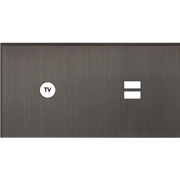 Façade Empreintes ANGLE Canon de Fusil Double Horizontale Prise TV Chargeur USB - Modelec - 255474M-E2