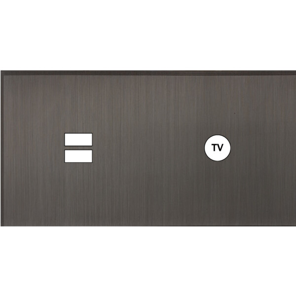 Façade Empreintes ANGLE Canon de Fusil Double Horizontale Chargeur USB Prise TV - Modelec - 257474M-E2