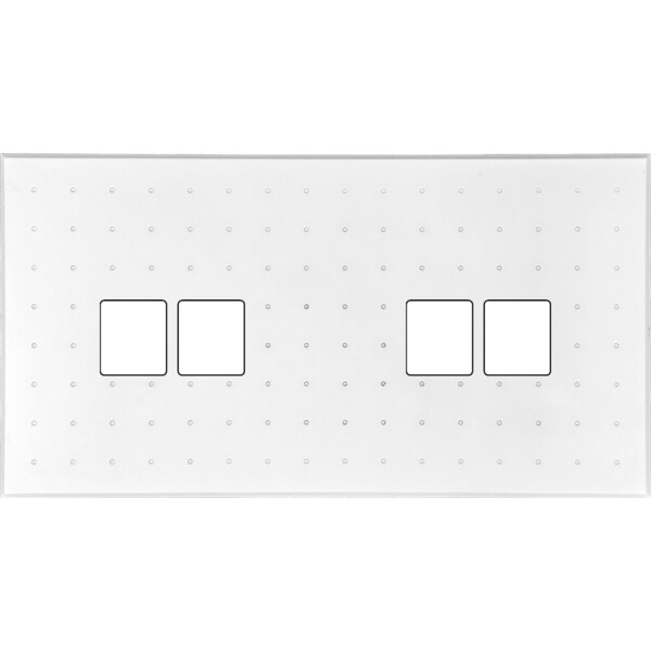 Façade Empreintes POINT Blanc Double Horizontale 2 Doubles Média, magnétique - Modelec - 268471M-E4