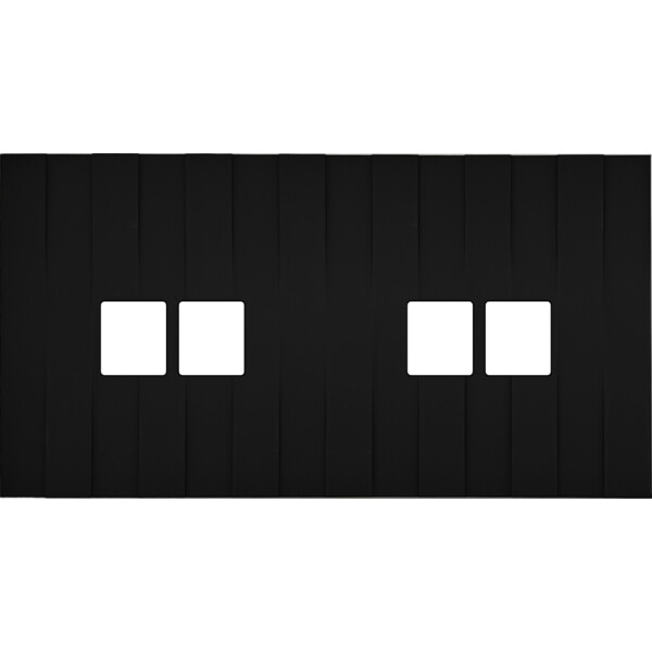 Façade Empreintes LIGNE Noir Double Horizontale 2 Doubles Média, magnétique - Modelec - 268472M-E5