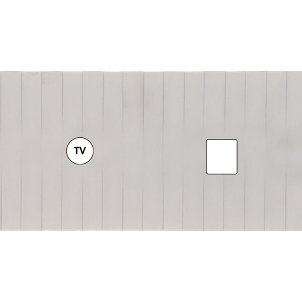 Façade Empreintes LIGNE Blanc Double Horizontale Prise TV 1 Média, magn - Modelec - 273471M-E5
