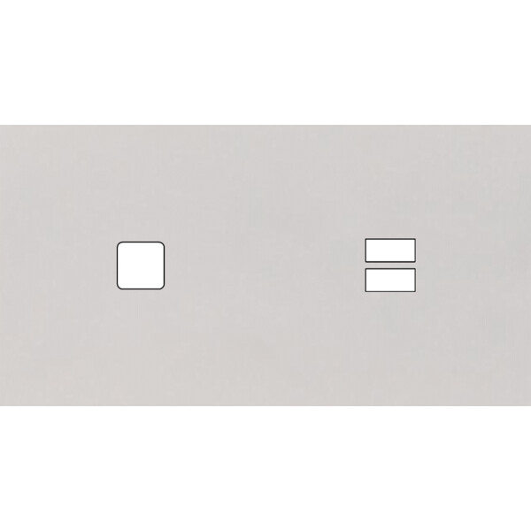 Façade Empreintes PLAN Blanc Double Horiz 1 bouton carré Chargeur USB, magn - Modelec - 275471M-E0