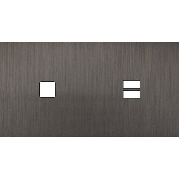Façade Empreintes PLAN Canon de Fusil Double Horiz 1 bouton carré Chargeur USB M - Modelec - 275474M-E0