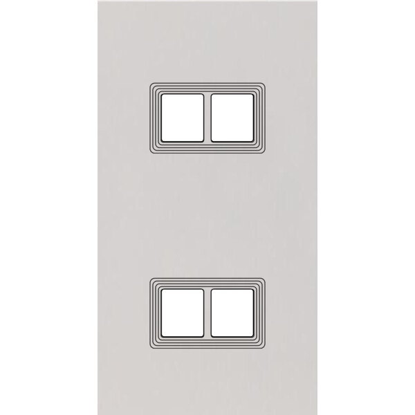 Façade Empreintes VOLUME Blanc Double Verticale 2 Doubles Média, magnétique - Modelec - 288471M-E1