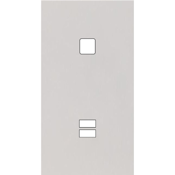 Façade Empreintes PLAN Blanc Double Verticale 1 bouton carré Chargeur USB, magn - Modelec - 293471M-E0