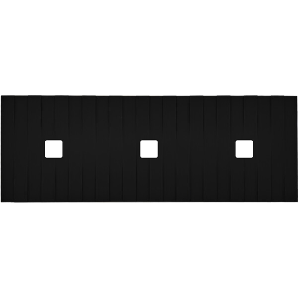 Façade Empreintes LIGNE Noir Triple Horizontale 3 x 1 bouton carré, magnétique - Modelec - 303472M-E5
