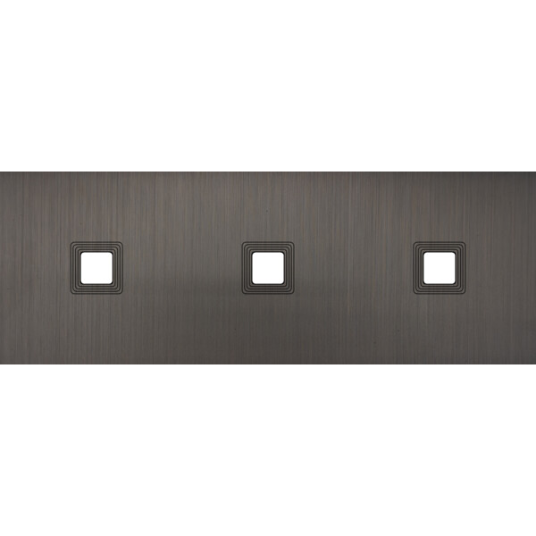 Façade Empreintes VOLUME Canon de Fusil Triple Horizontale 3 x 1 bouton carré - Modelec - 303474M-E1