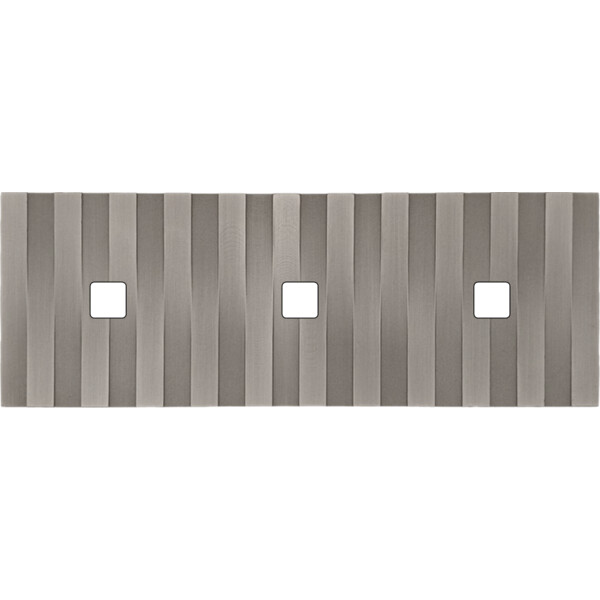 Façade Empreintes LIGNE Nickel Sat Triple Horizontale 3 x 1 bouton carré - Modelec - 303478M-E5