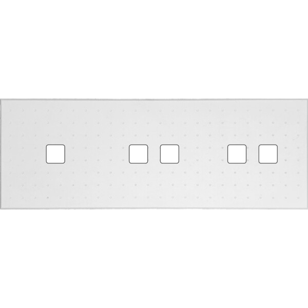 Façade Empreintes POINT Blanc Triple Horizontale 1 bouton 2 boutons 2 boutons M - Modelec - 305471M-E4