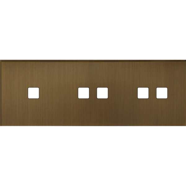 Façade Empreintes ANGLE Vieux Bronze Triple Horiz 1 bouton 2 boutons 2 boutons M - Modelec - 305477M-E2