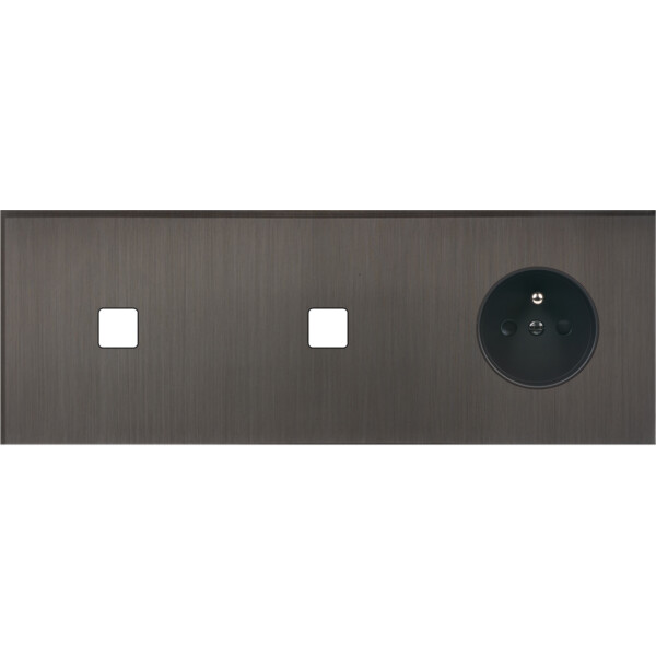Façade Empreintes ANGLE Canon de Fusil Triple Horizontale 1 bouton 1 bouton PC M - Modelec - 316474M-E2