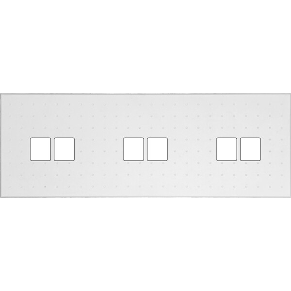 Façade Empreintes POINT Blanc Triple Horizontale 3 Doubles Média, magnétique - Modelec - 323471M-E4