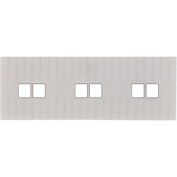 Façade Empreintes LIGNE Blanc Triple Horizontale 3 Doubles Média, magnétique - Modelec - 323471M-E5
