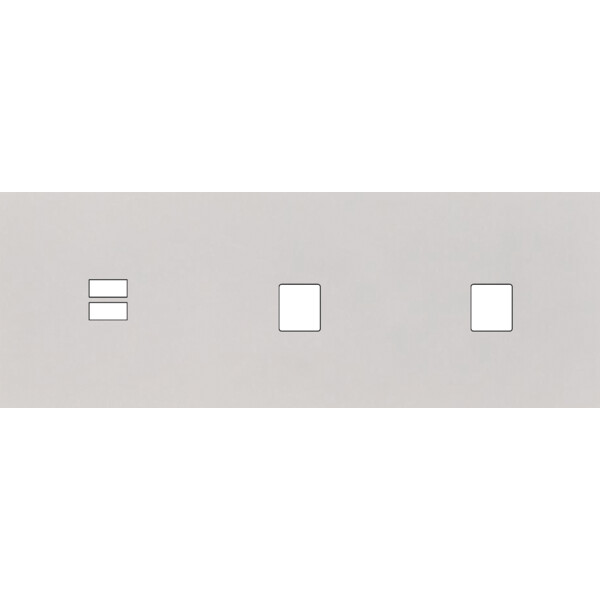 Façade Empreintes PLAN Blanc Triple Horizontale Chargeur USB 1 Média 1 Média - Modelec - 331471M-E0