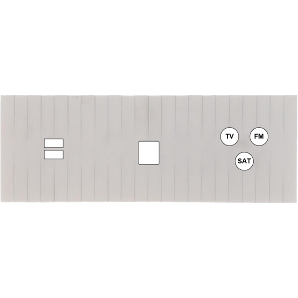 Façade Empreintes LIGNE Blanc Triple Horiz Chargeur USB 1 Média Prise TV FM SAT - Modelec - 338471M-E5