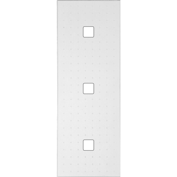 Façade Empreintes POINT Blanc Triple Verticale 1 bouton 1 bouton 1 bouton - Modelec - 353471M-E4
