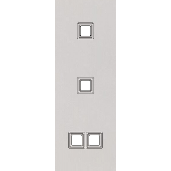 Façade Empreintes VOLUME Blanc Triple Verticale 1 bouton 1 bouton 2 boutons M - Modelec - 354471M-E1