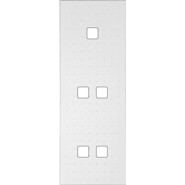 Façade Empreintes POINT Blanc Triple Verticale 1 bouton 2 bouton 2 bouton M - Modelec - 355471M-E4