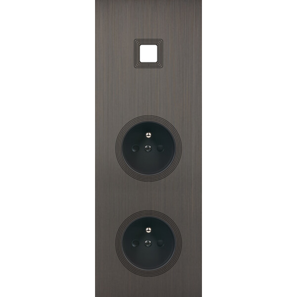 Façade Empreintes VOLUME Canon de Fusil Triple Verticale 1 bouton 2 PC M - Modelec - 361474M-E1