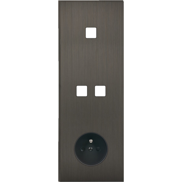 Façade Empreintes ANGLE Canon de Fusil Triple Verticale 1 bouton 2 boutons PC M - Modelec - 367474M-E2