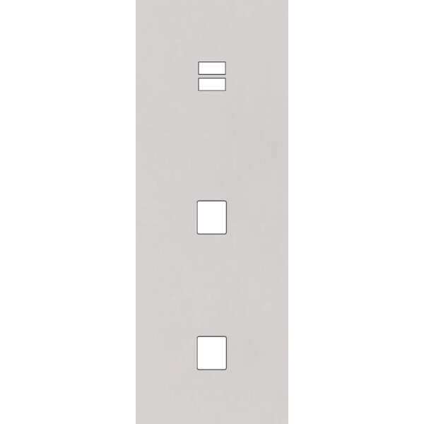 Façade Empreintes PLAN Blanc Triple Verticale Chargeur USB 1 Média 1 Média - Modelec - 381471M-E0