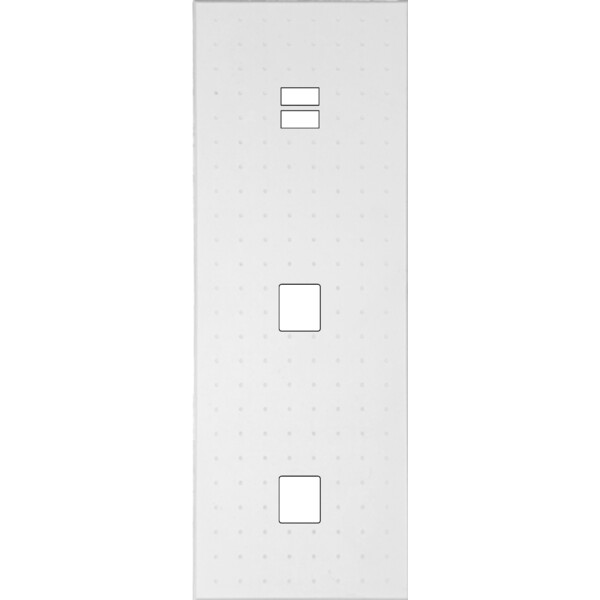 Façade Empreintes POINT Blanc Triple Verticale Chargeur USB 1 Média 1 Média - Modelec - 381471M-E4