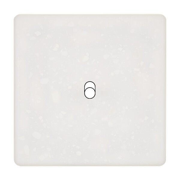 Façade Hikari Blanc Terrazzo simple 1 basculeur  (131485) - Modelec - 131485